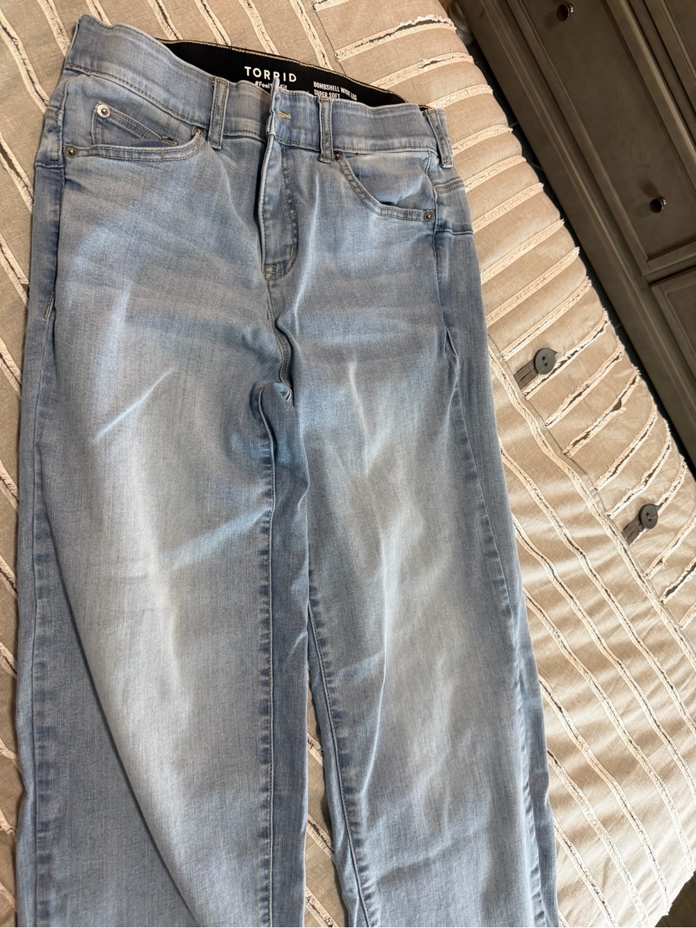 Torrid Light Wash Wide Leg Super Soft - Women's Light Blue Denim